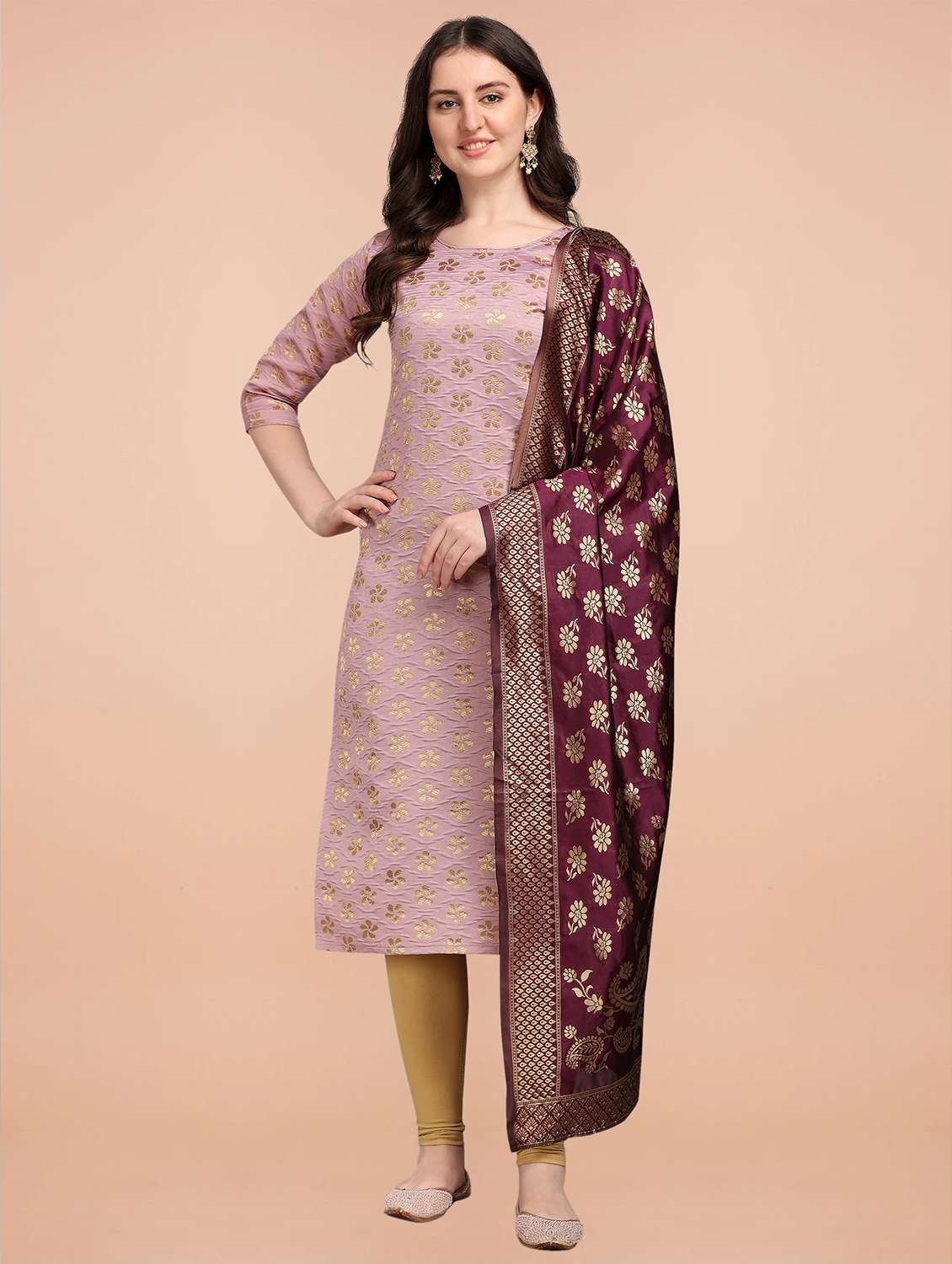 self design banarasi kurta dupatta set  - 20194553 -  Zoom Image - 0