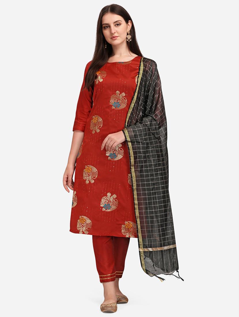 self design kurta pant set with dupatta - 20194565 - Zoom Image - 0