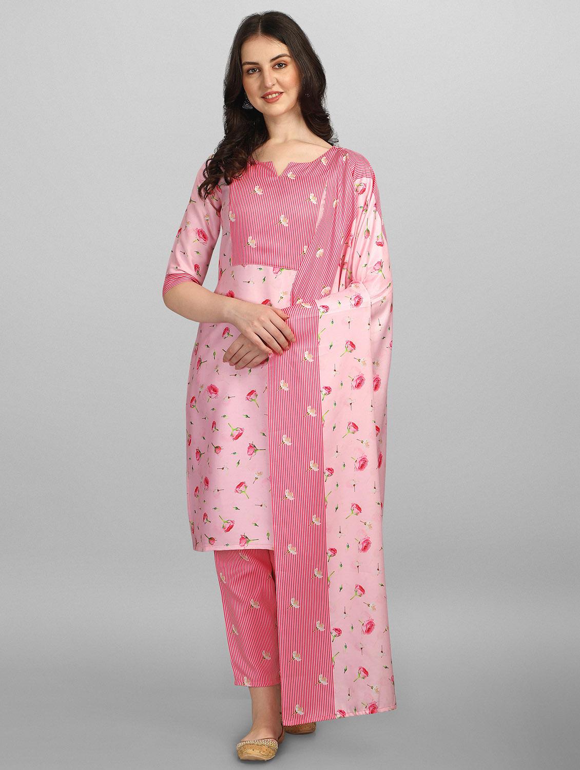 printed kurta pant set with dupatta - 20195218 - Zoom Image - 0