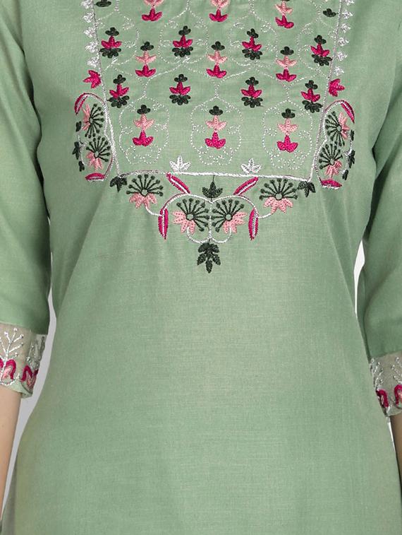 embroidered kurta pant set with dupatta - 20195300 - Standard Image - 5