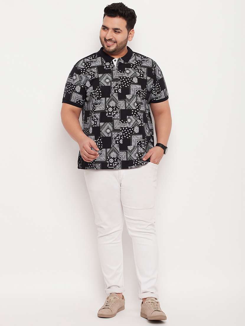 polo neck printed polo t-shirt - 20195393 -  Standard Image - 3