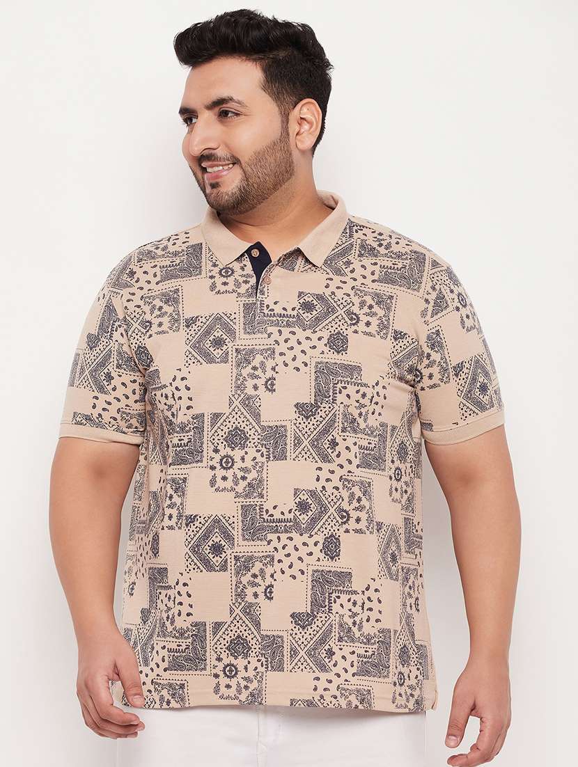 polo neck printed polo t-shirt