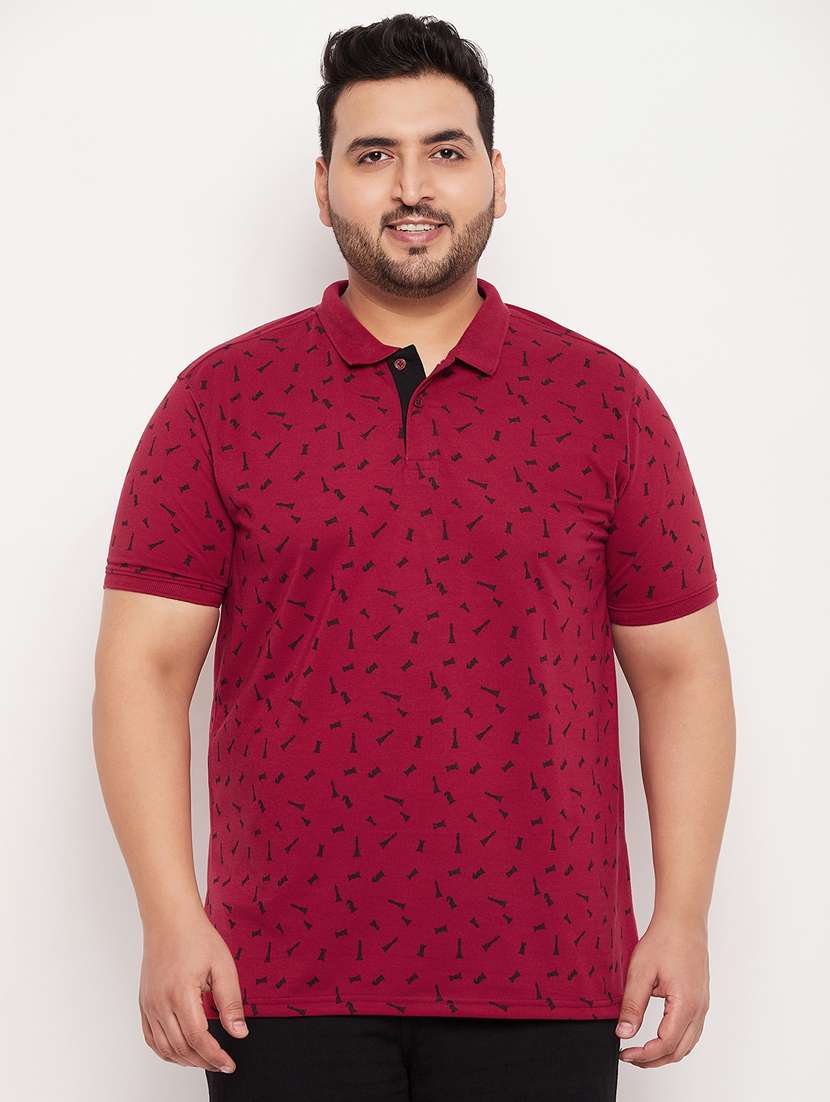 polo neck printed polo t-shirt