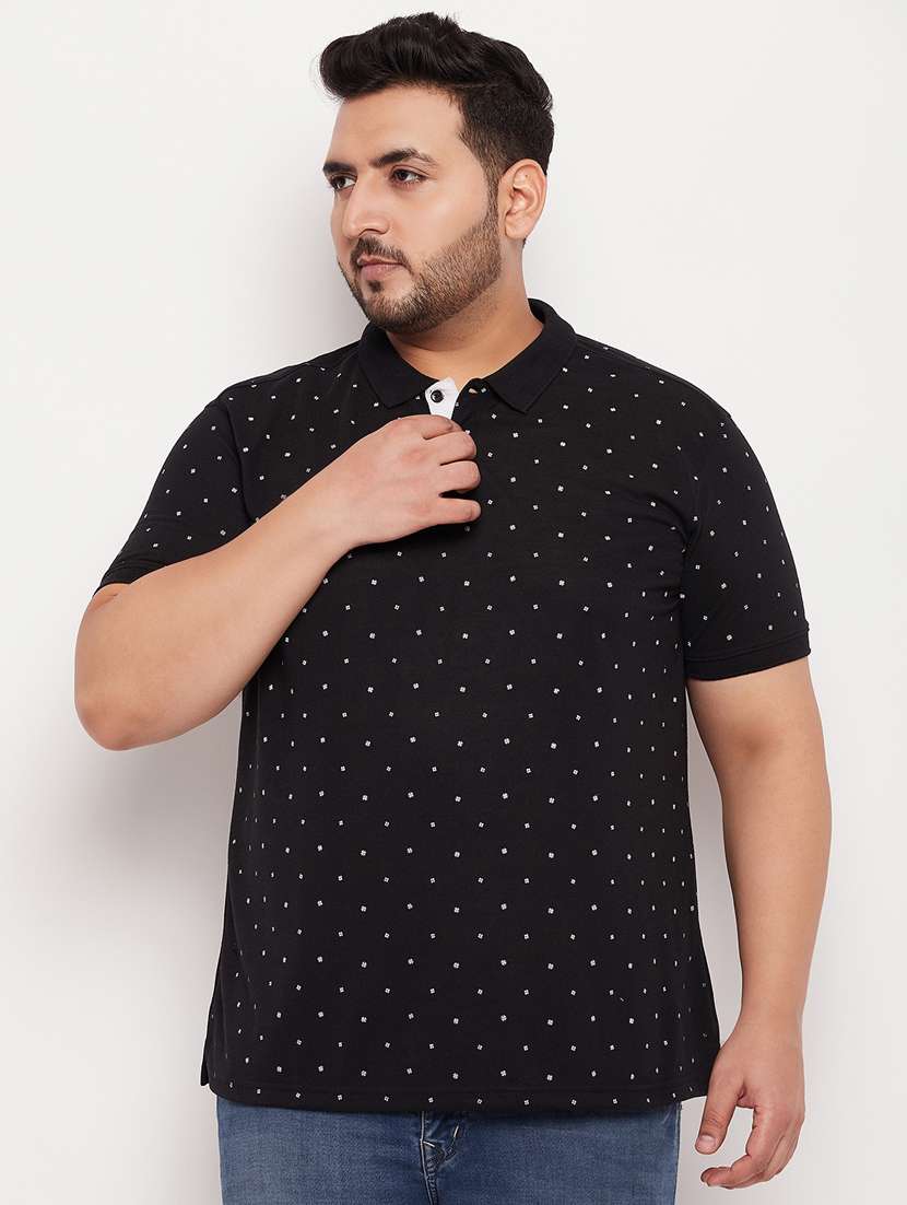 polo neck printed polo t-shirt