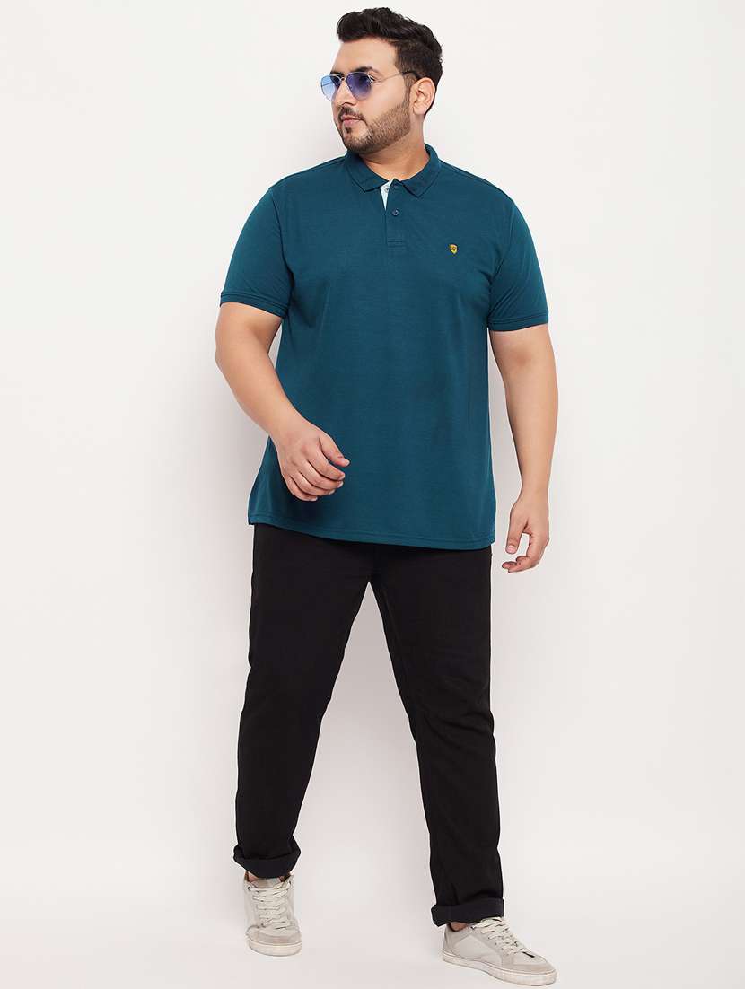 polo neck solid polo t-shirt - 20195410 -  Standard Image - 3