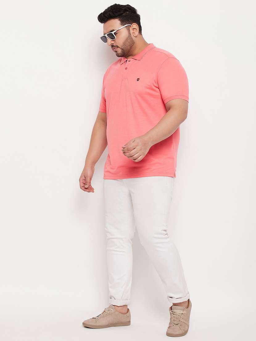 polo neck solid polo t-shirt - 20195414 -  Standard Image - 3
