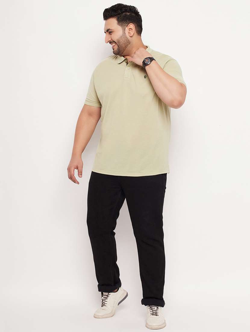 polo neck solid polo t-shirt - 20195417 -  Standard Image - 3