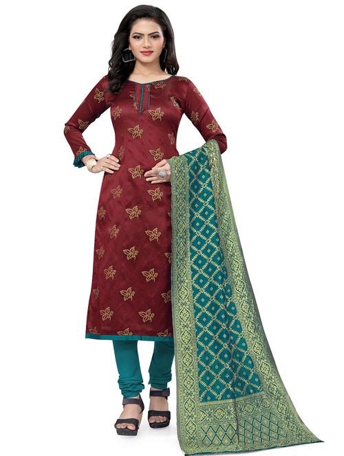 self design unstitched suit set - 20196201 - Standard Image - 0