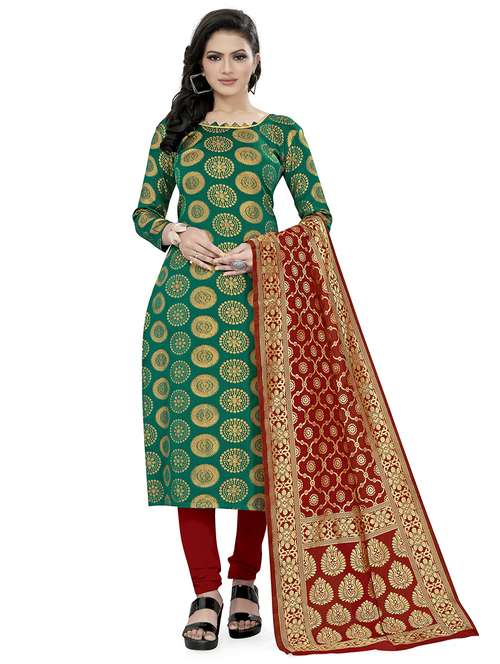 self design unstitched suit set - 20196283 - Standard Image - 0
