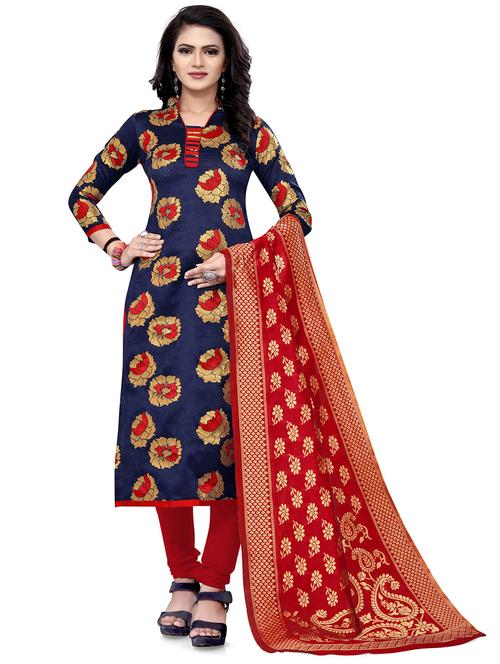 self design unstitched suit set  - 20196341 -  Standard Image - 0
