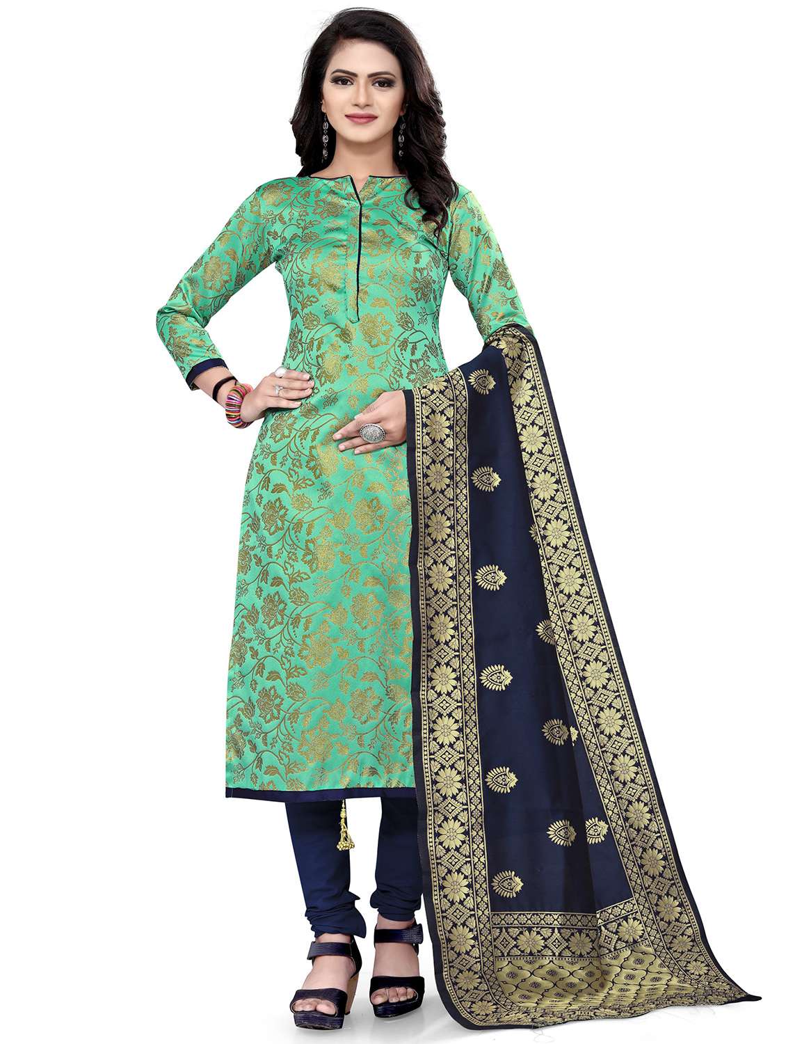 self design unstitched suit set  - 20196360 -  Zoom Image - 0