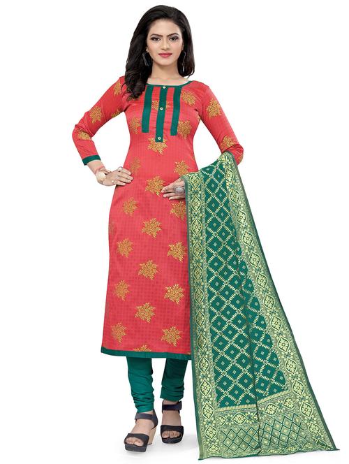 self design unstitched suit set - 20196365 - Standard Image - 0