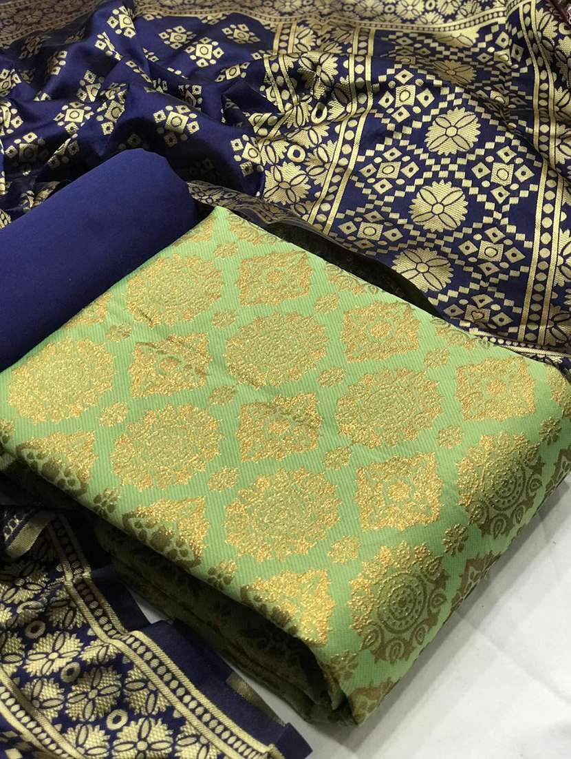 self design unstitched suit set - 20196443 - Standard Image - 3