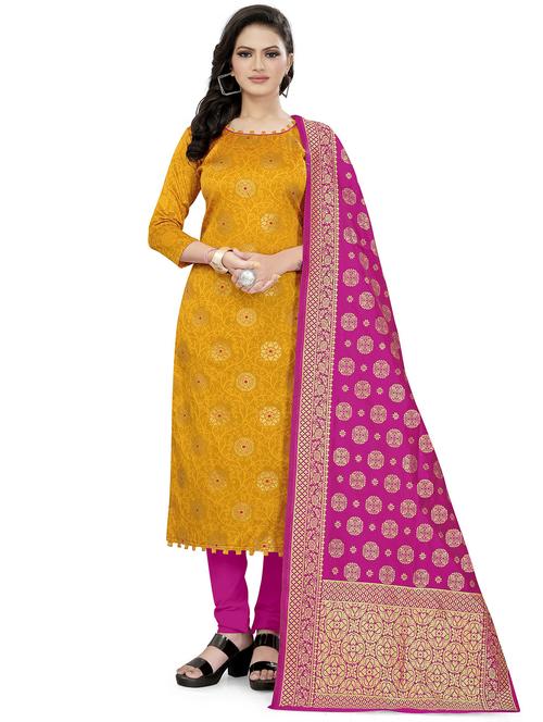 self design unstitched suit set - 20196464 - Standard Image - 0