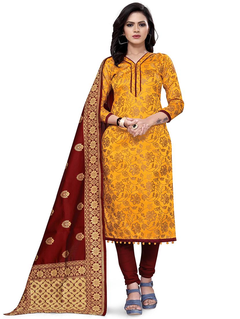 self design unstitched suit set - 20196529 - Zoom Image - 0