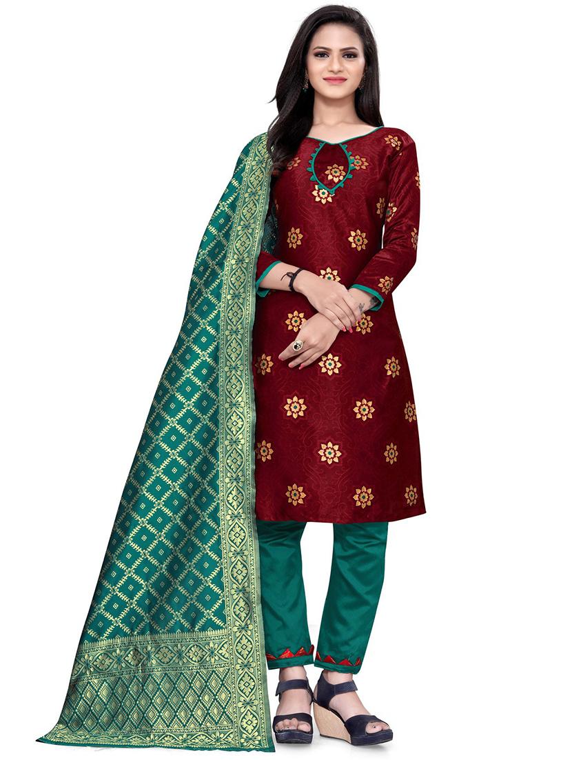 self design unstitched suit set - 20196548 - Zoom Image - 0