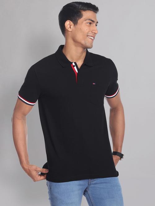 polo neck solid polo t-shirt - 20196838 - Standard Image - 0