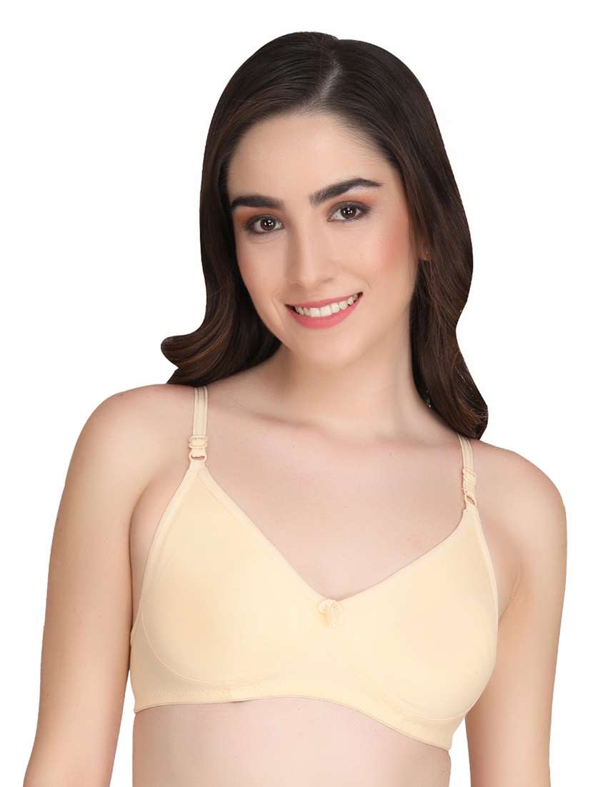 pack of 3 solid multi colored bra - 20196957 -  Standard Image - 3