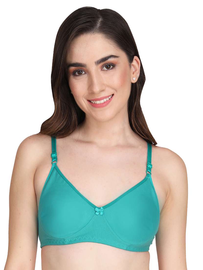 pack of 3 solid multi colored bra - 20196987 -  Standard Image - 5