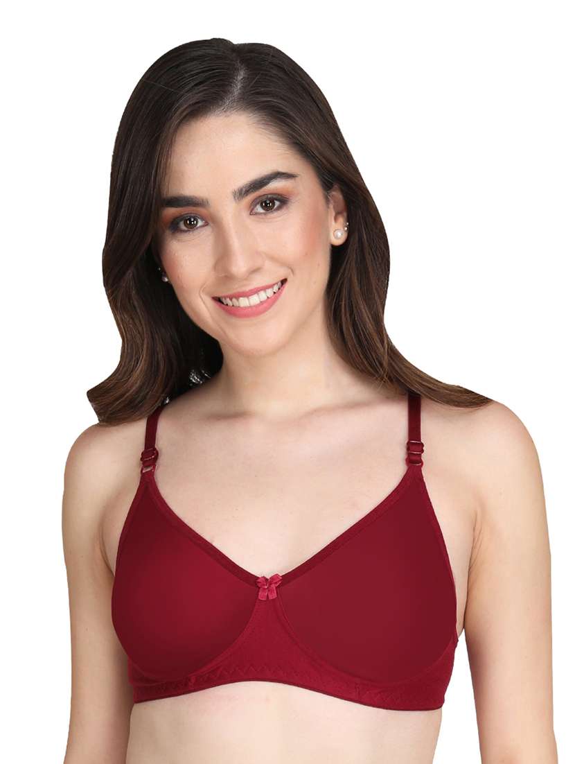 pack of 3 solid multi colored bra - 20196988 -  Standard Image - 3