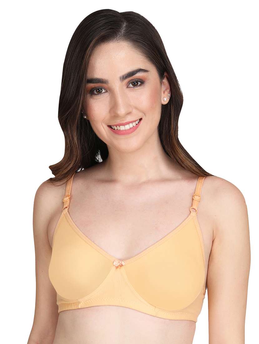 pack of 3 solid multi colored bra - 20196988 -  Standard Image - 5