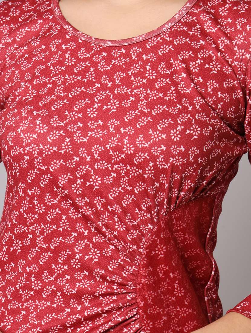 women's ruffle self design dress - 20197060 -  Standard Image - 3