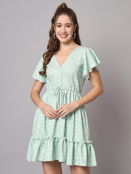 women's ruffle floral dress - 20197062 - Standard Image - 0