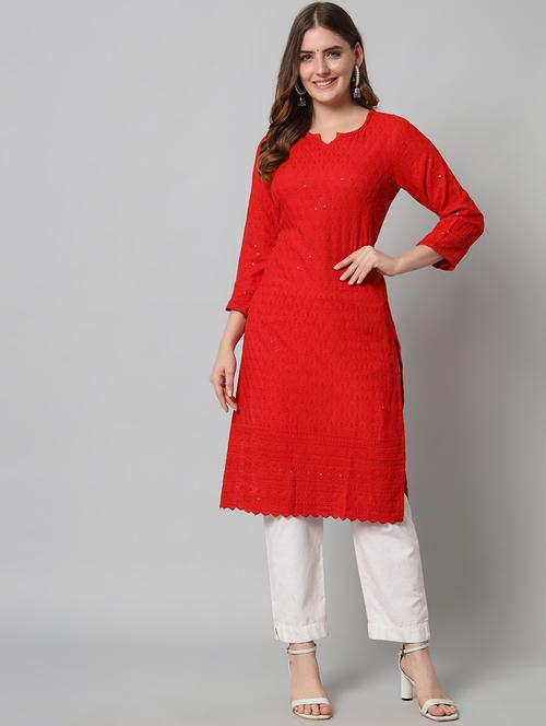 women's straight kurta - 20197170 - Standard Image - 0