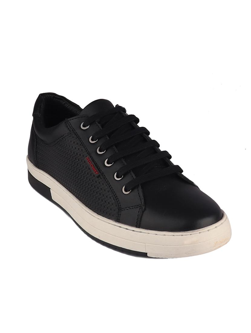 black leather lace up sneakers - 20198331 -  Zoom Image - 0