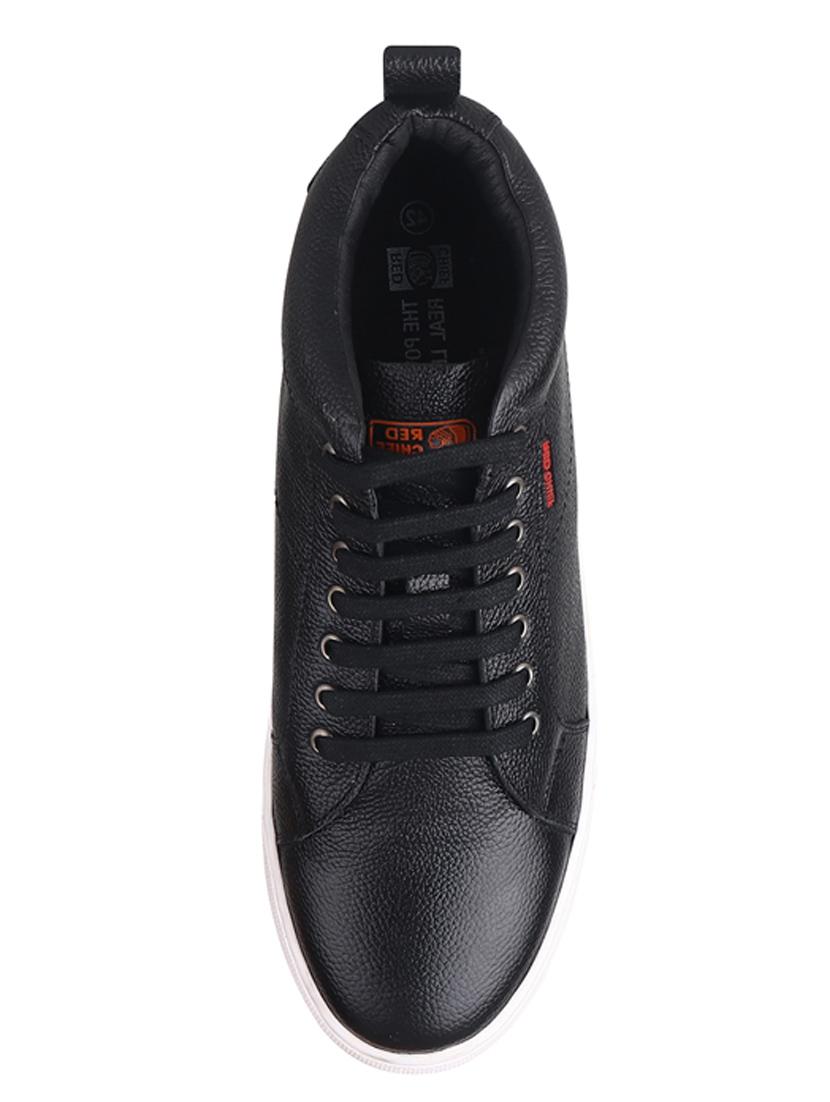 black leather lace up sneakers - 20198342 - Standard Image - 3