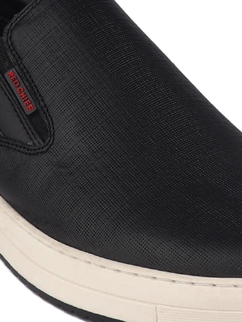 black leather slip on sneakers - 20198364 - Standard Image - 5