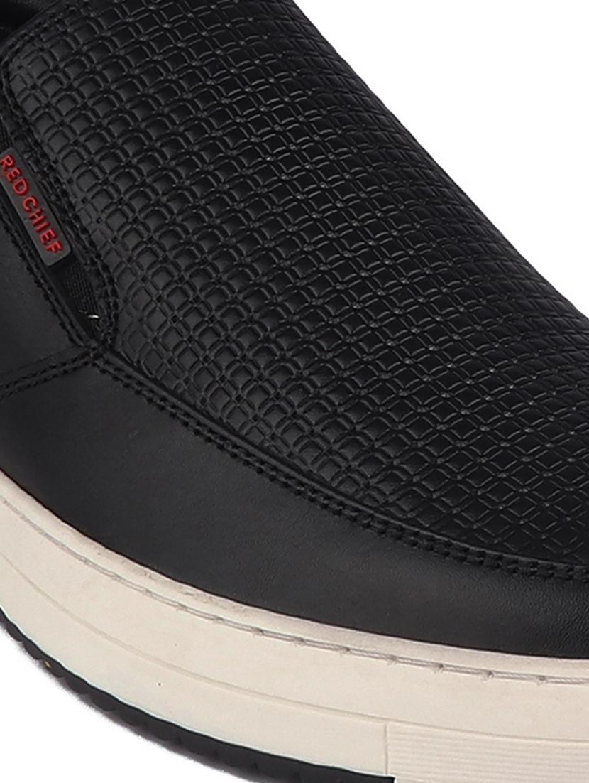black leather slip on sneakers - 20198366 - Standard Image - 5