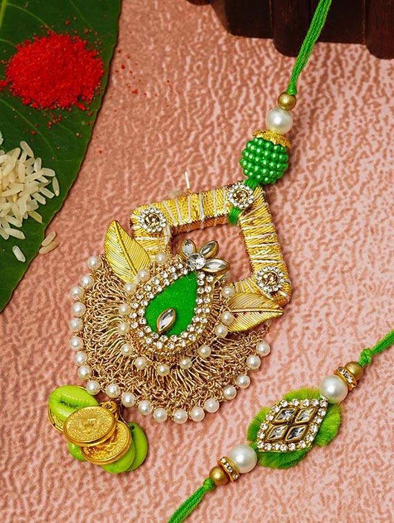 crazy corner set of 2 thread rakhis - 20203520 - Zoom Image - 0