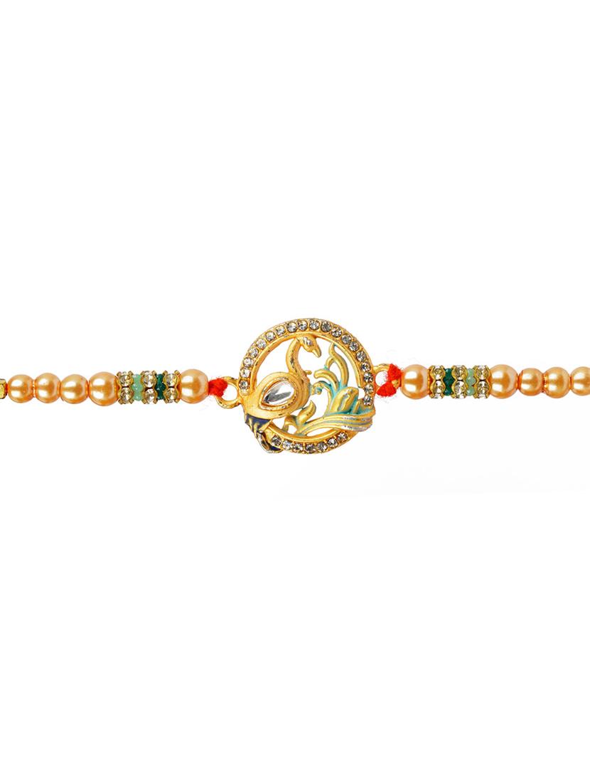 crazy corner set of 2 beads detailed rakhi - 20203532 - Standard Image - 3