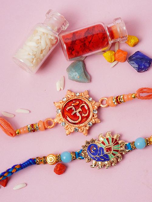 crazy corner set of 2 beads detailed rakhi - 20203533 -  Standard Image - 0