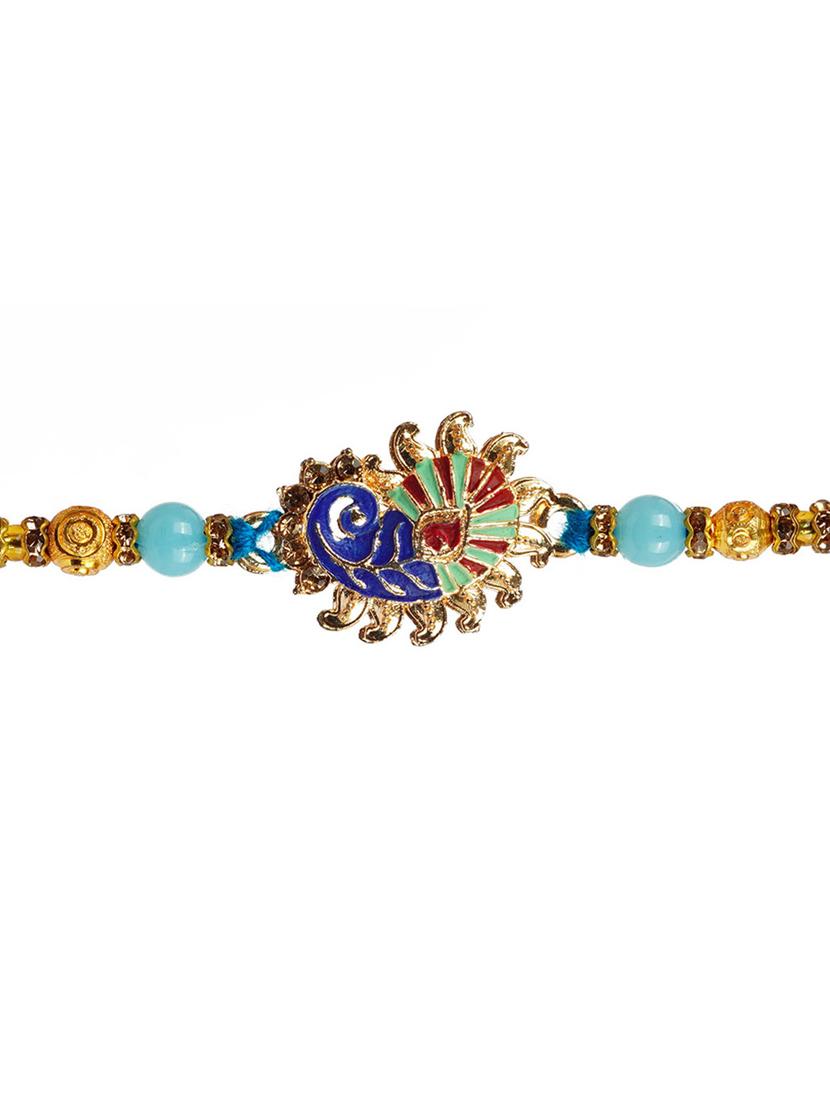 crazy corner set of 2 beads detailed rakhi - 20203533 - Standard Image - 3