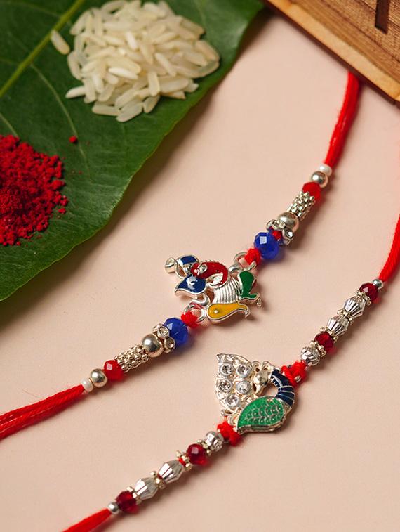 crazy corner set of 2 beads detailed rakhi combo - 20203540 - Zoom Image - 0