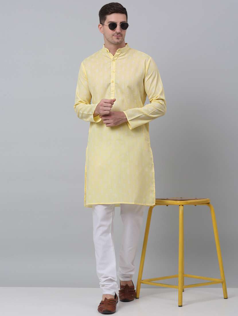 mandarin neck printed long kurta - 20204742 -  Standard Image - 3