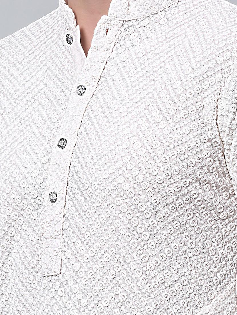 mandarin neck sequin work kurta pyjama set - 20205523 - Standard Image - 5