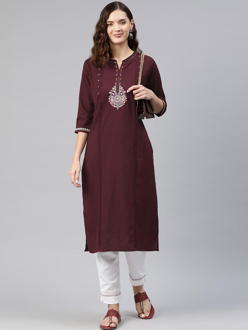 embroidered kurta pant set - 20205536 - Zoom Image - 0