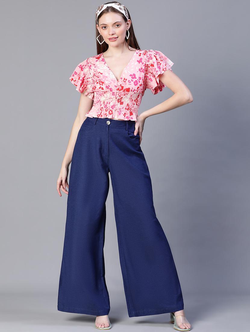 women's blouson v neck top - 20206482 - Standard Image - 3