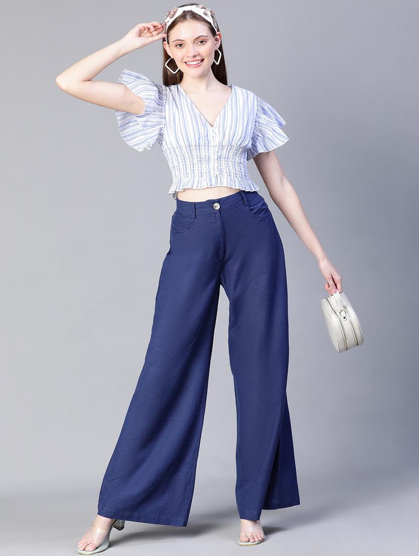women's blouson v neck top - 20206483 - Standard Image - 3