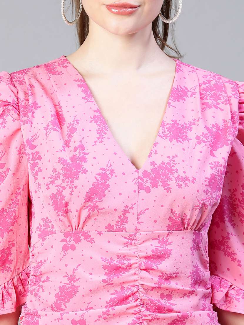 women's tiered dress floral dress - 20206557 -  Standard Image - 5