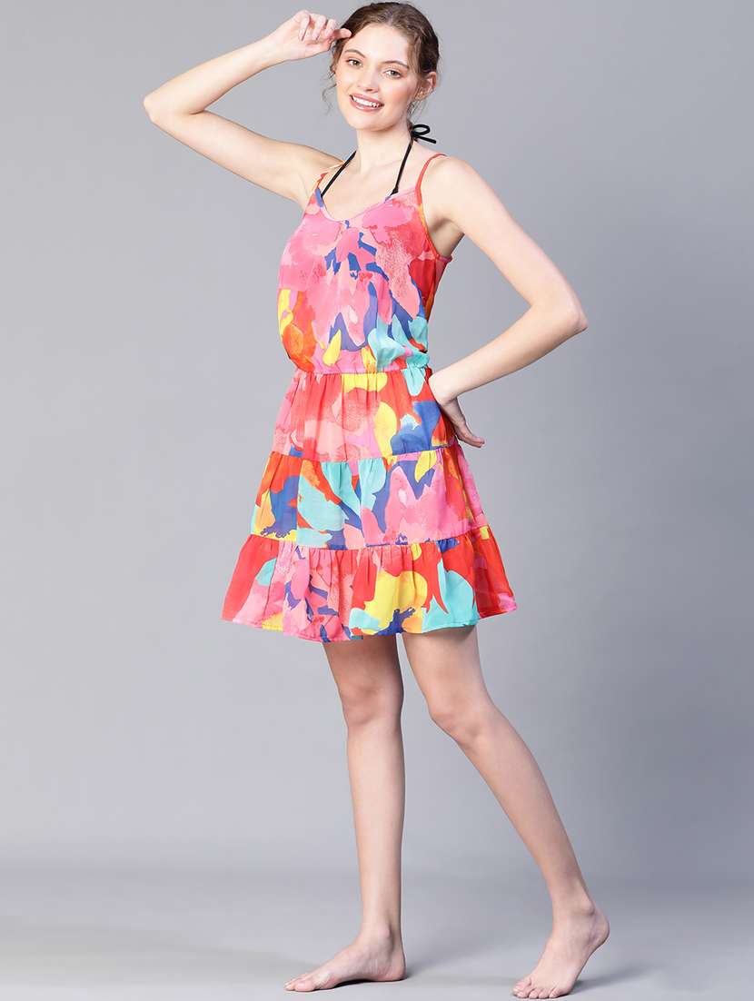 women's tiered dress abstract dress - 20206566 -  Standard Image - 3