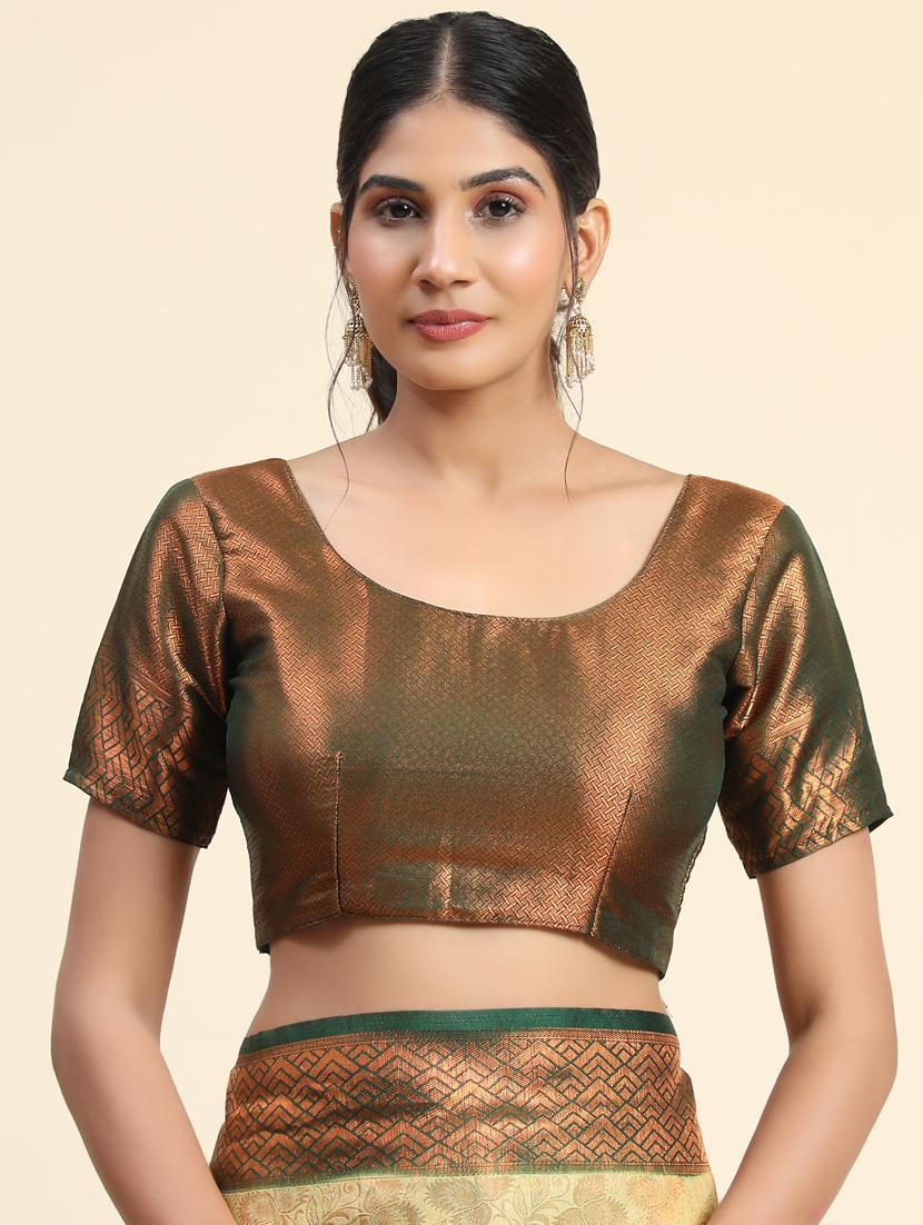 cream silk saree with blouse - 20206965 - Standard Image - 3