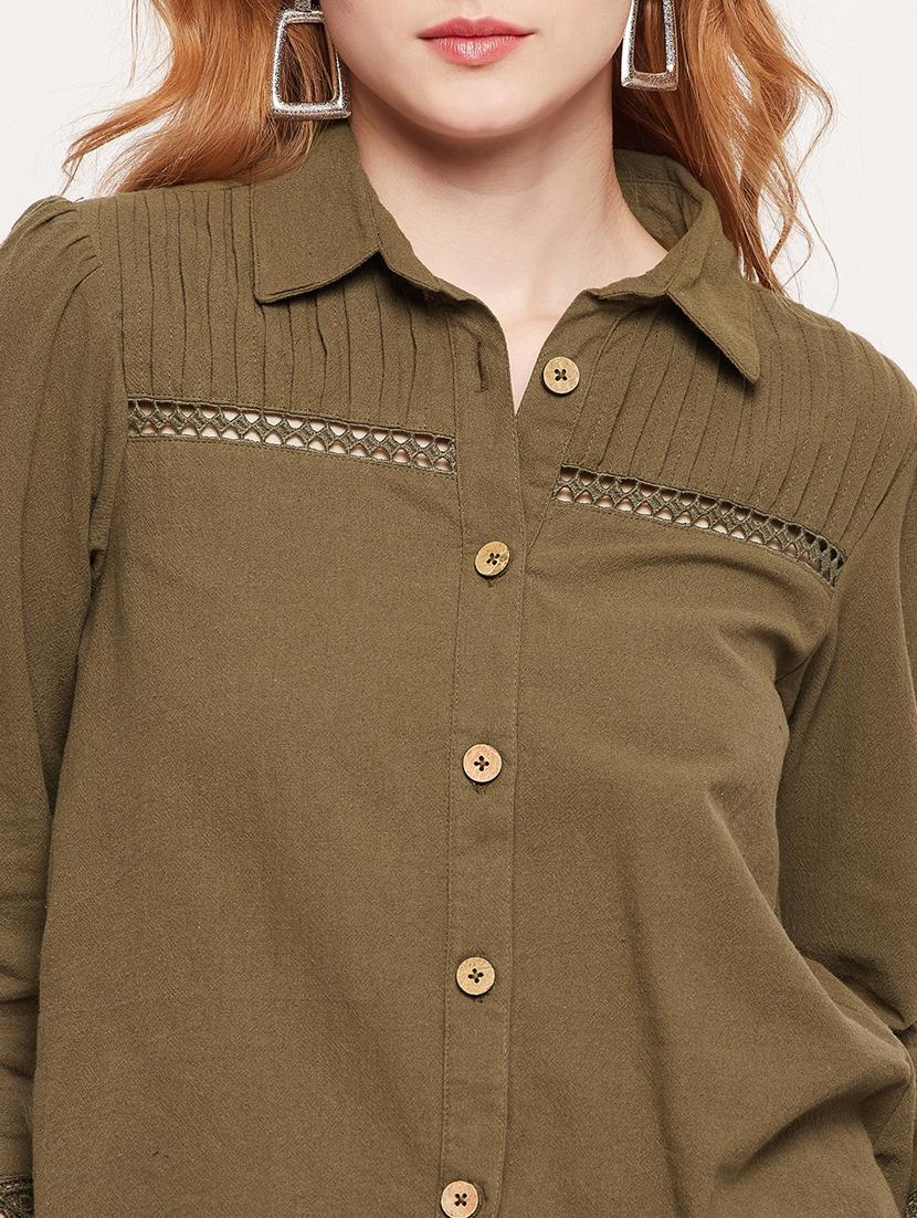 green solid top and trouser co-ord set - 20207351 - Standard Image - 5