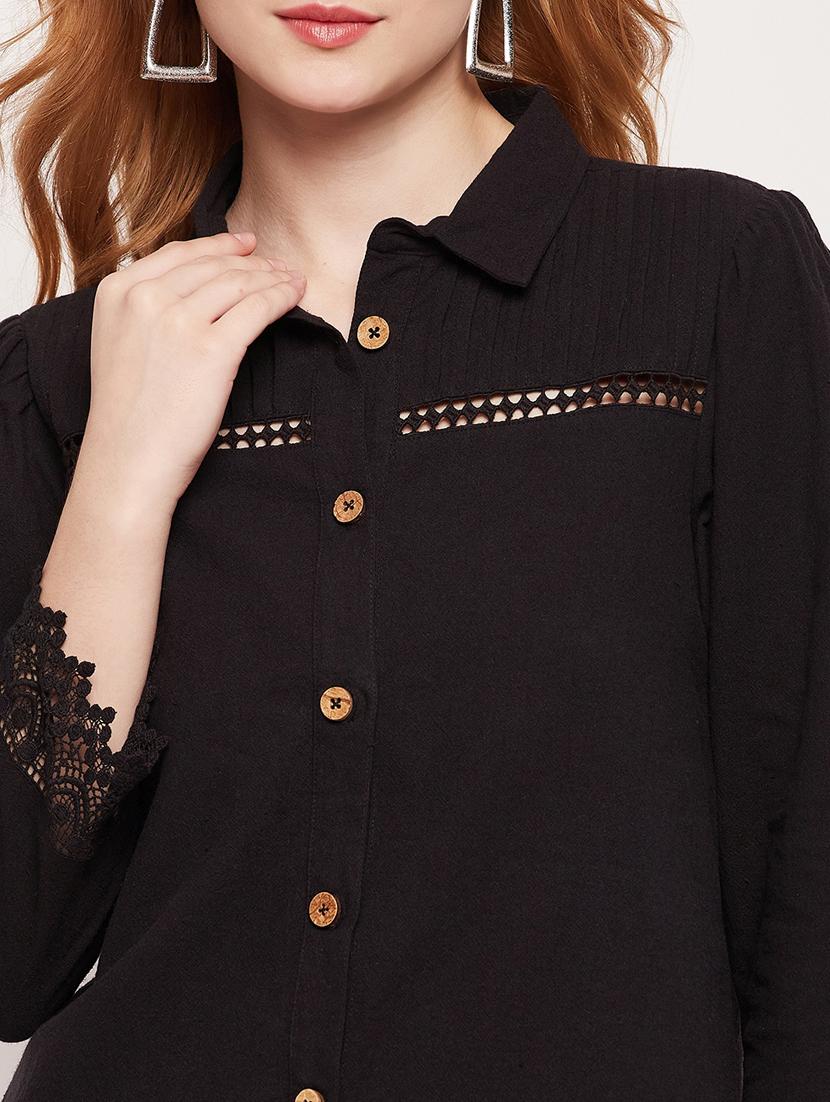 black solid top and trouser co-ord set - 20207352 - Standard Image - 5