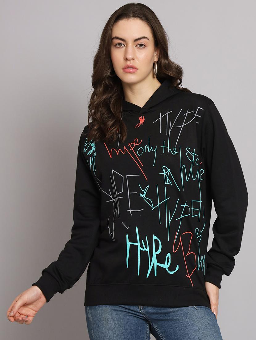 women's front print sweatshirt