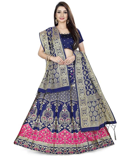 banarasi lehenga choli with dupatta set - 20208132 -  Standard Image - 0