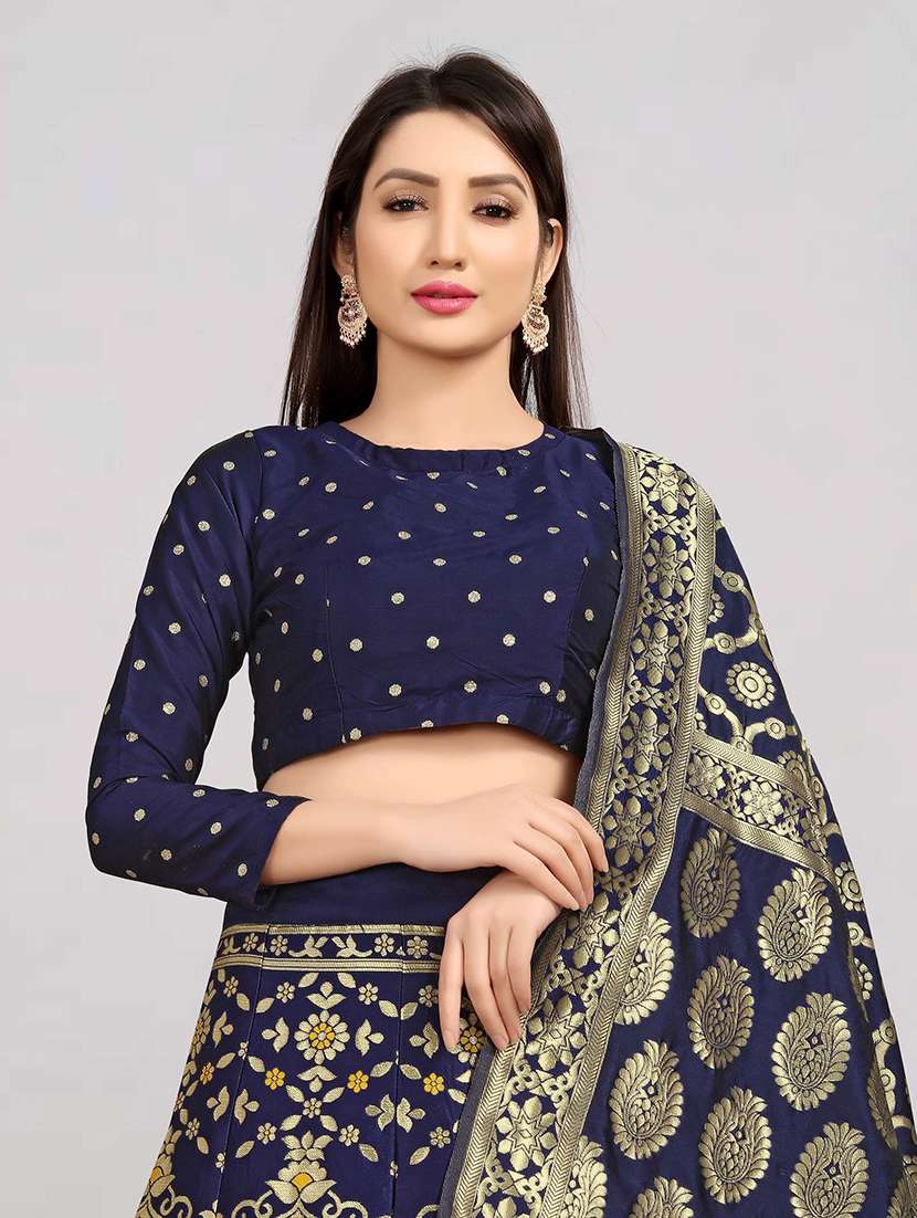 self design panelled lehenga choli set with dupatta - 20208133 -  Standard Image - 3